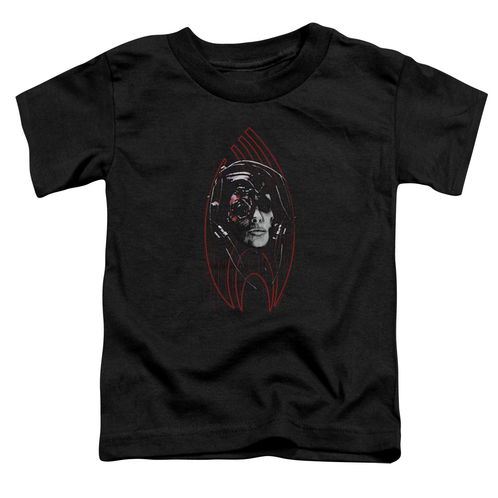 Star Trek & Borg Construct Toddler Short Sleeve T-Shirt, Black - Large - 4 Toddler