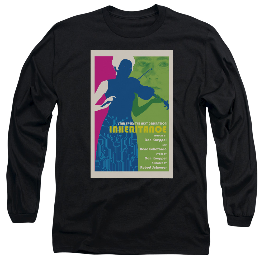 CBS2177B-AL-4 Star Trek & TNG Season 7 Episode 10 Adult 18-1 Long Sleeve T-Shirt, Black - Extra Large