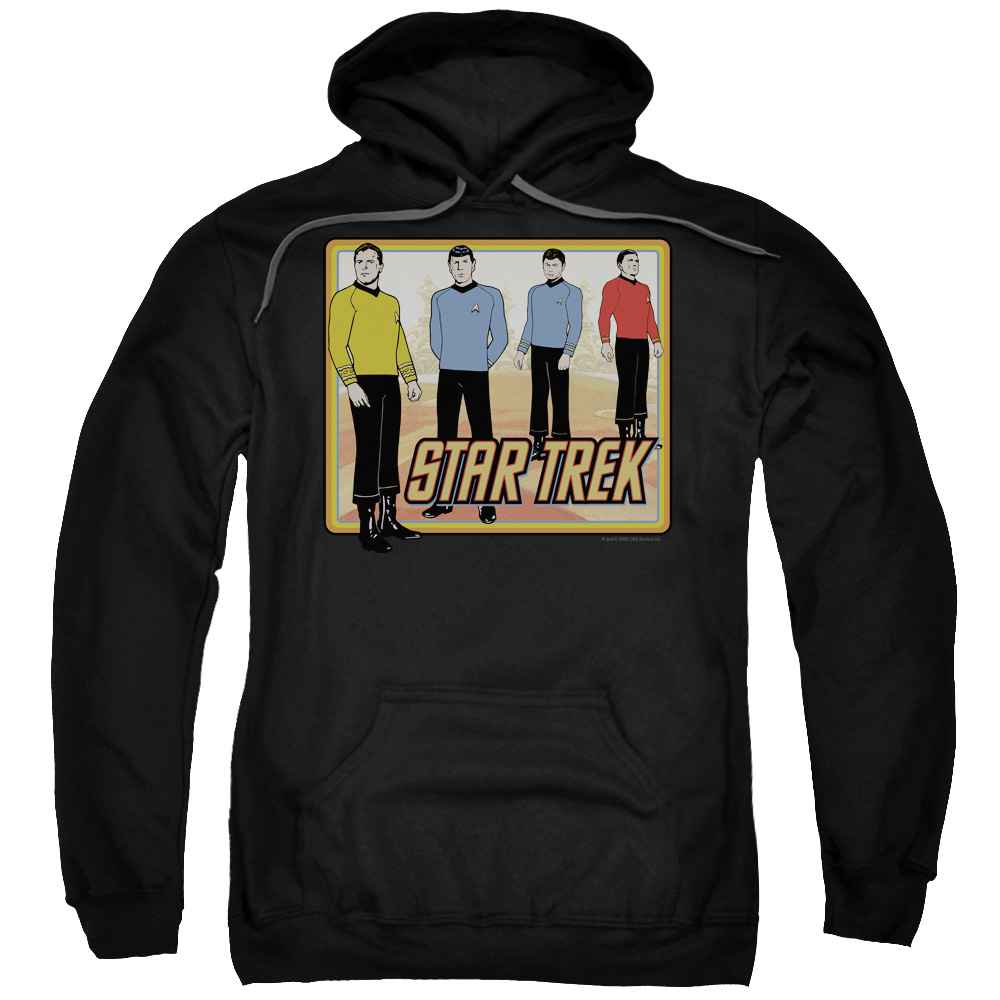 CBS396-AFTH-7 Star Trek & Classic Adult Pull-Over Hoodie, Black - 4X -  Trevco