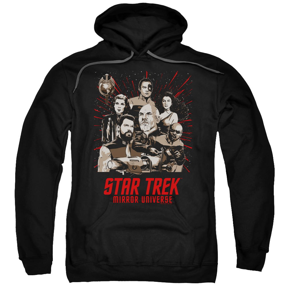 CBS2228-AFTH-7 Star Trek & Poster Adult Pull-Over Hoodie, Black - 4X -  Trevco