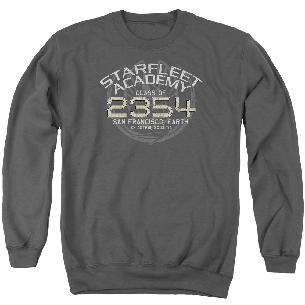 CBS834-AS-6 Star Trek & Sisko Graduation Adult Cotton & Polyster Crewneck Sweatshirt, Charcoal - 3X