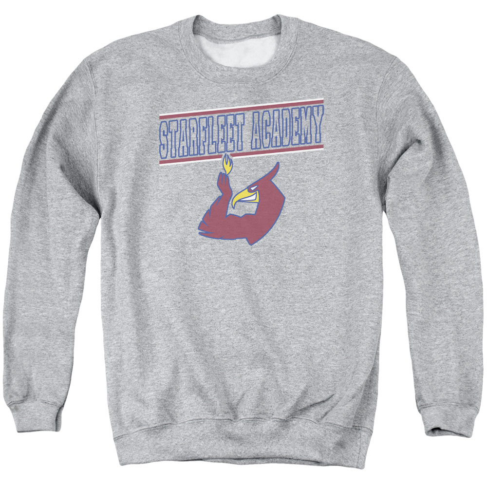 CBS871-AS-3 Star Trek & Phoenix Adult Cotton & Polyster Crewneck Sweatshirt, Athletic Heather - Large