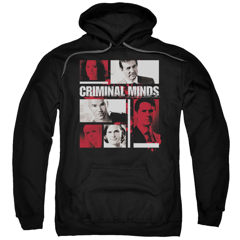 CBS880-AFTH-7 Criminal Minds & Character Boxes Adult Cotton & Polyster Pull-Over Hoodie, Black - 4X