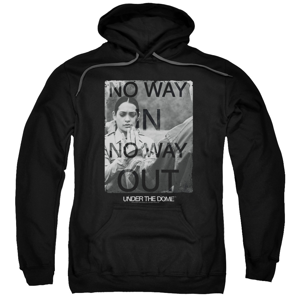 CBS1353-AFTH-8 Under The Dome & Trapped Adult Cotton & Polyster Pull-Over Hoodie, Black - 5X