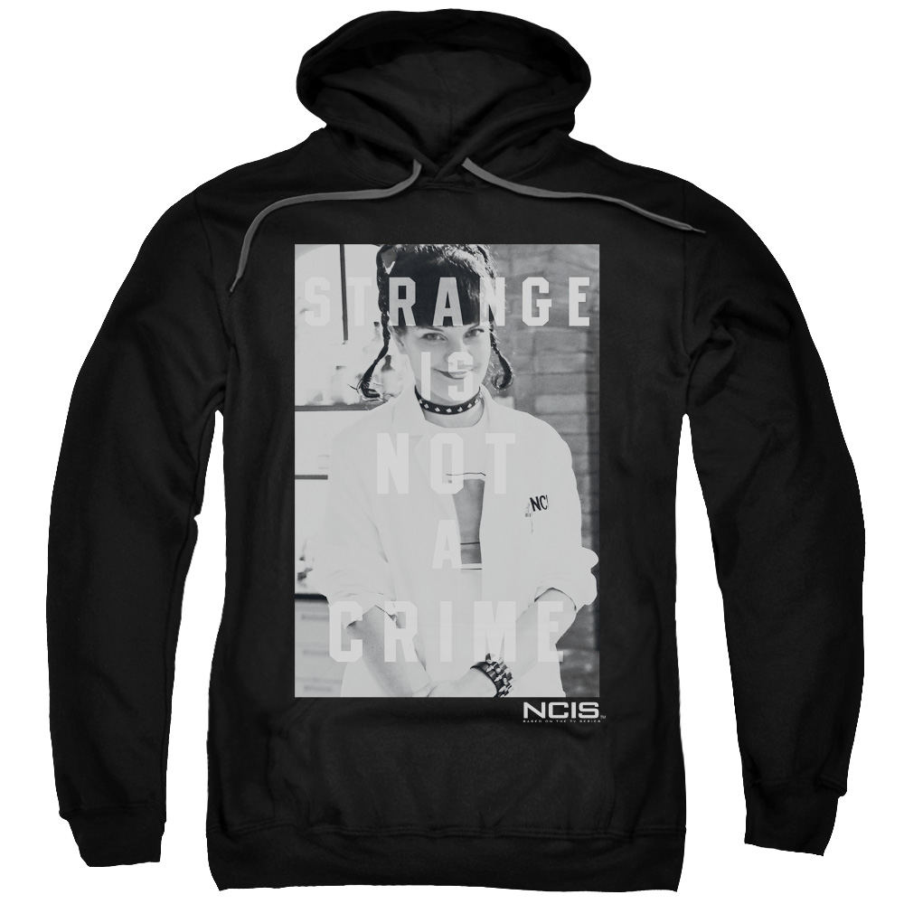 CBS1428-AFTH-7 NCIS & Strange Adult Cotton & Polyster Pull-Over Hoodie, Black - 4X