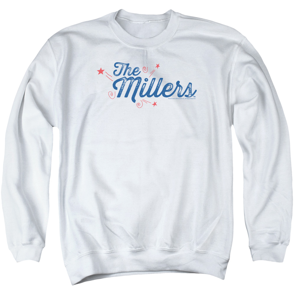 CBS1437-AS-2 Millers & Logo Adult Cotton & Polyster Crewneck Sweatshirt, White - Medium