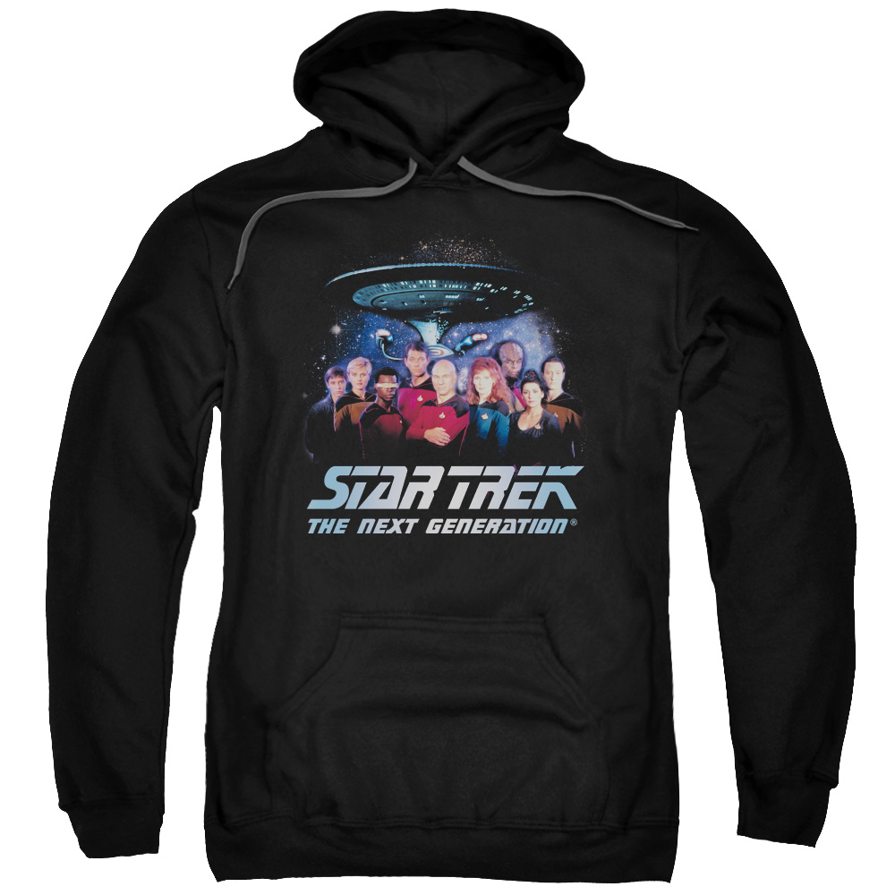 CBS1209-AFTH-7 Star Trek & Space Group Adult Cotton & Polyster Pull-Over Hoodie, Black - 4X -  Trevco