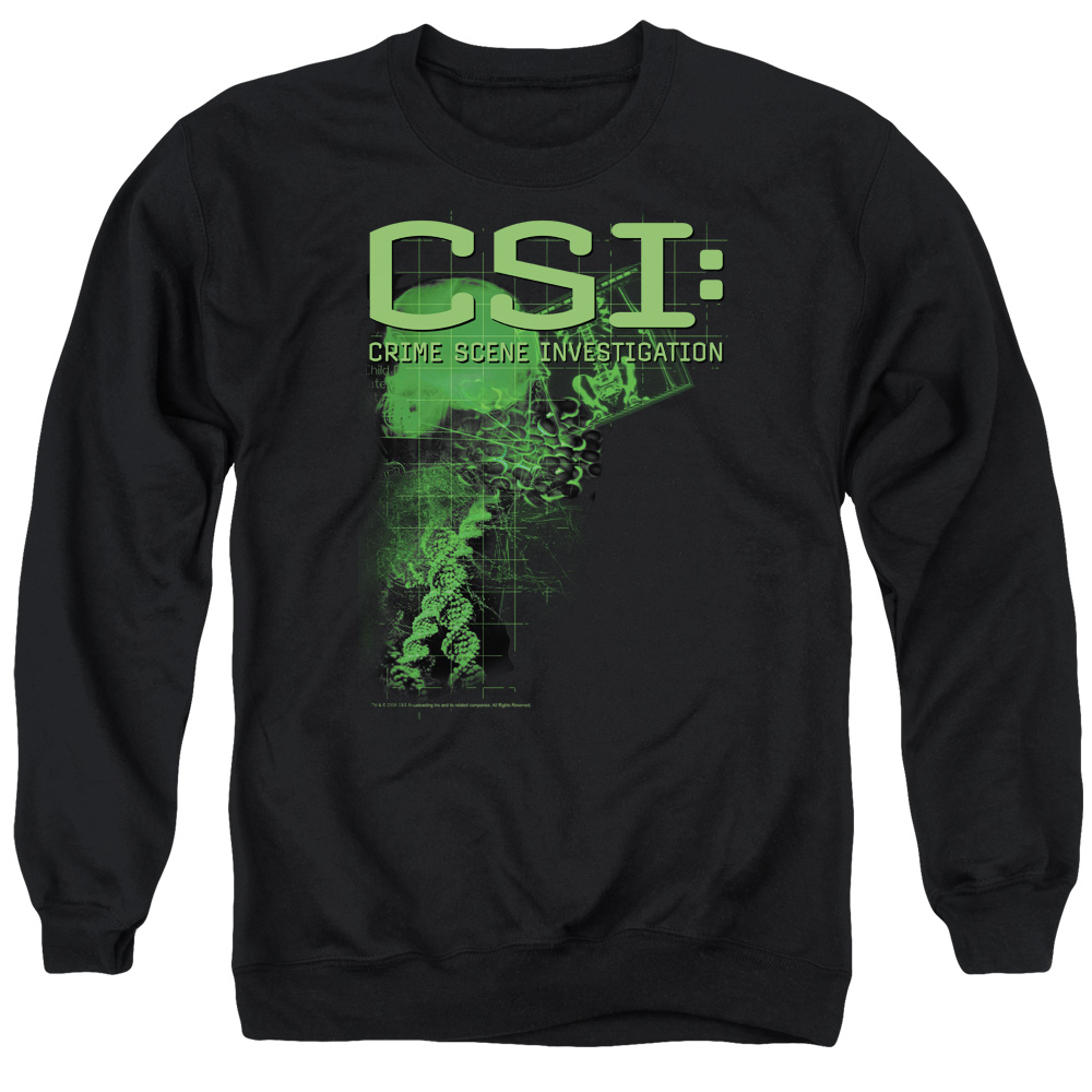 CBS124-AS-2 CSI & Evidence Adult Cotton & Polyster Crewneck Sweatshirt, Black - Medium