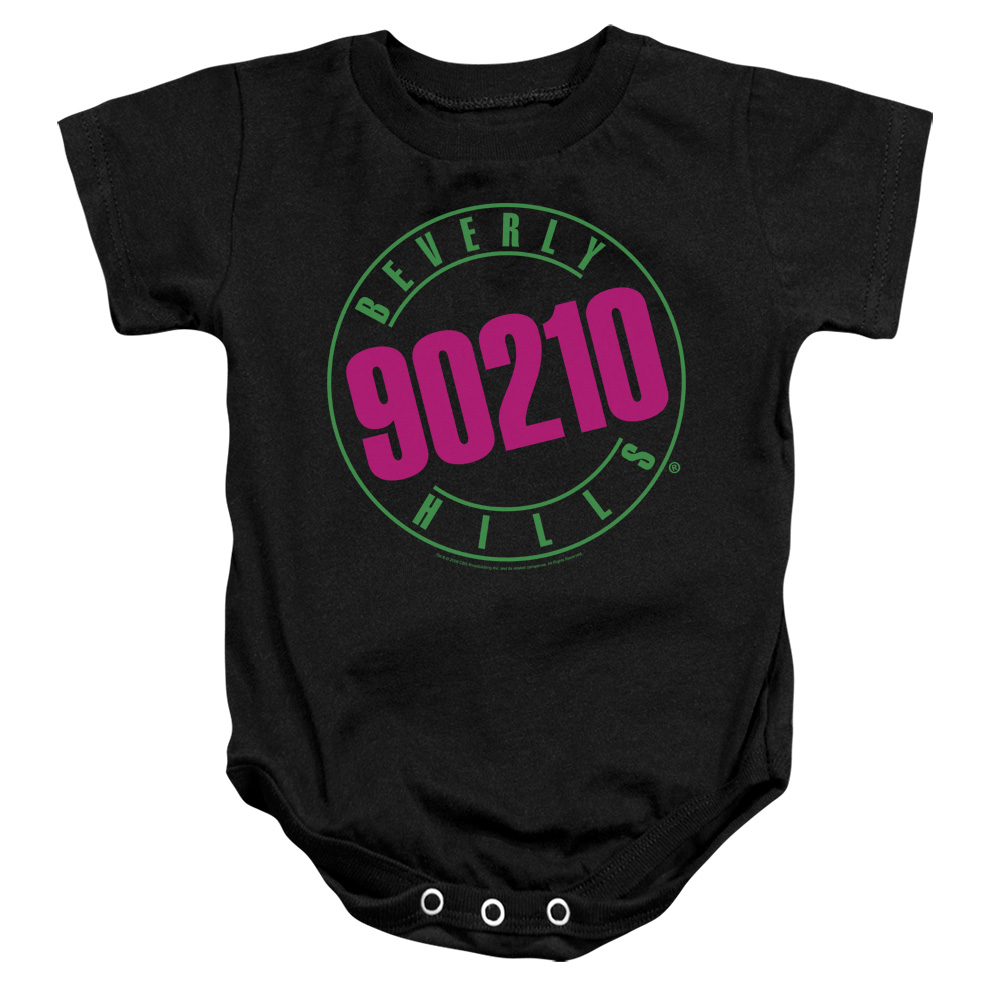 90210 & Neon Infant Cotton Snapsuit, Black - Medium - 12 Months