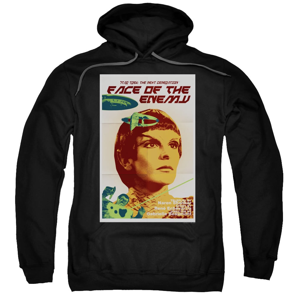 CBS2155B-AFTH-7 Star Trek & Tng Season 6 Episode 14 Adult Cotton & Polyster Pull-Over Hoodie, Black - 4X -  Trevco