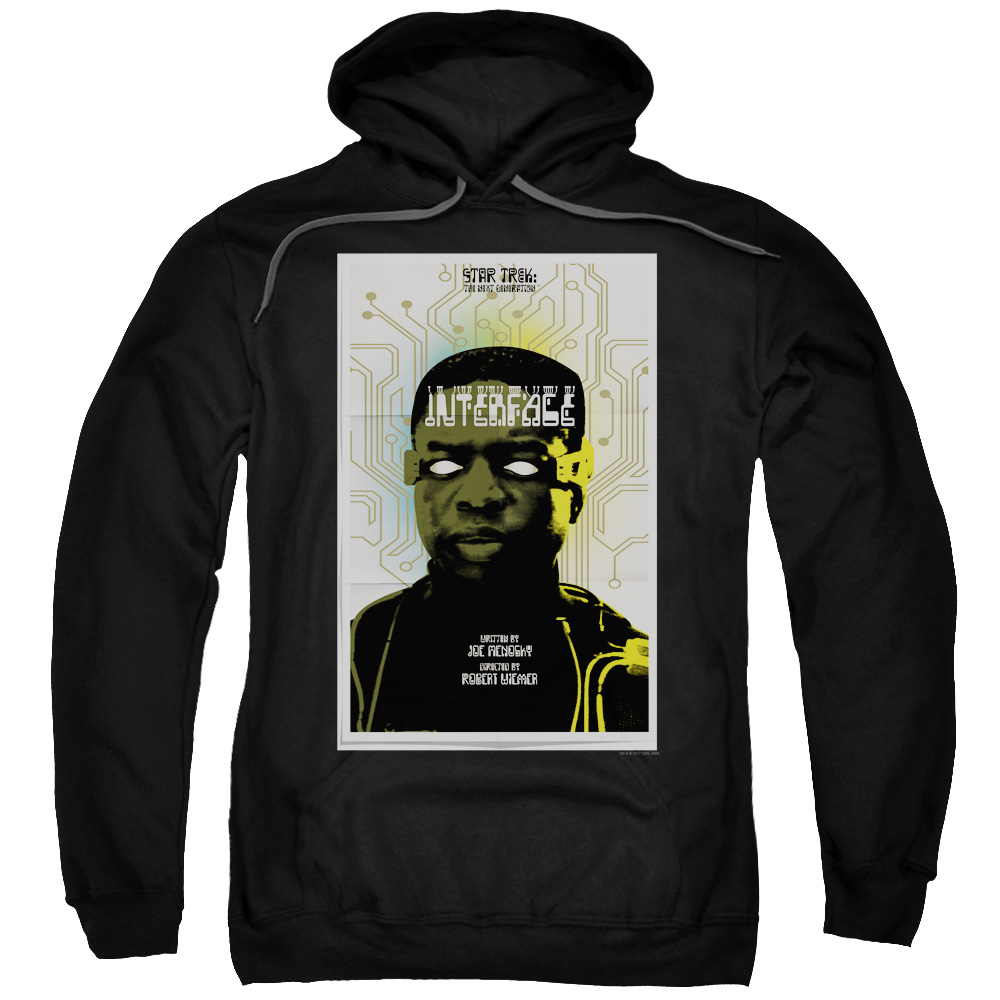 CBS2170B-AFTH-8 Star Trek & Tng Season 7 Episode 3 Adult Cotton & Polyster Pull-Over Hoodie, Black - 5X