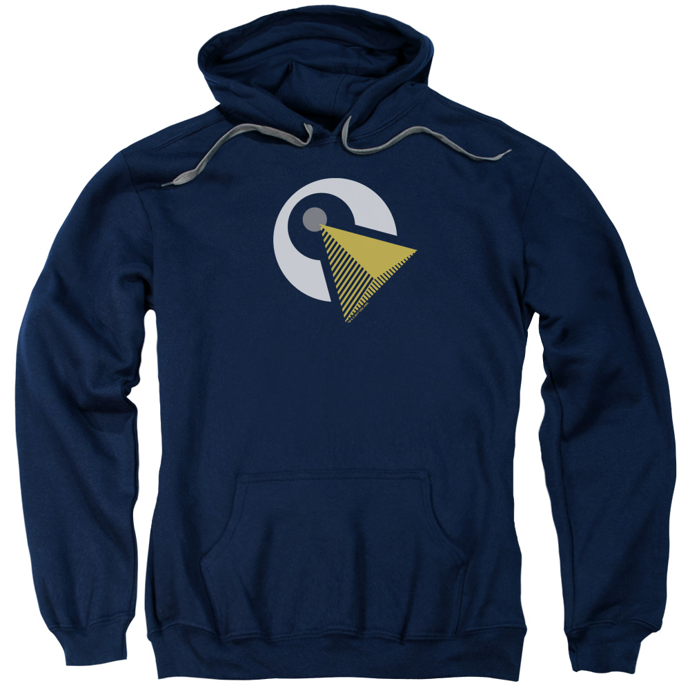 CBS2286-AFTH-4 Star Trek Discovery & Vulcan Logo Adult Cotton & Polyster Pull-Over Hoodie, Navy - Extra Large