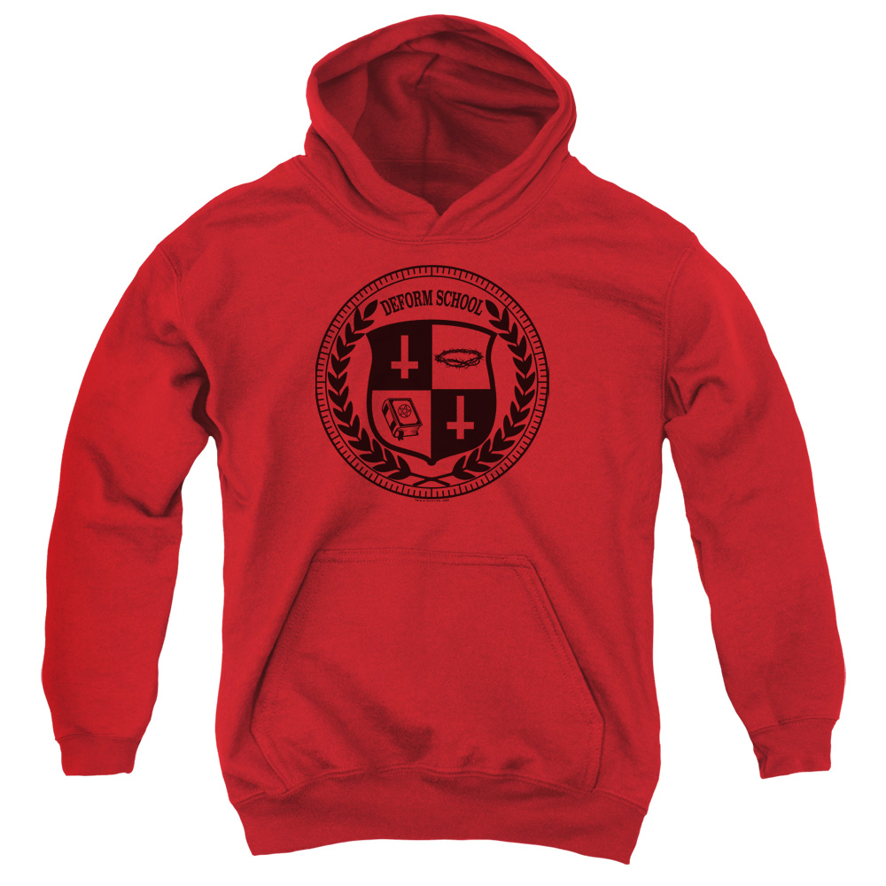 CBS2510-YFTH-4 Hell Fest & Deform School Youth Pull-Over Cotton Hoodie, Red - Extra Large
