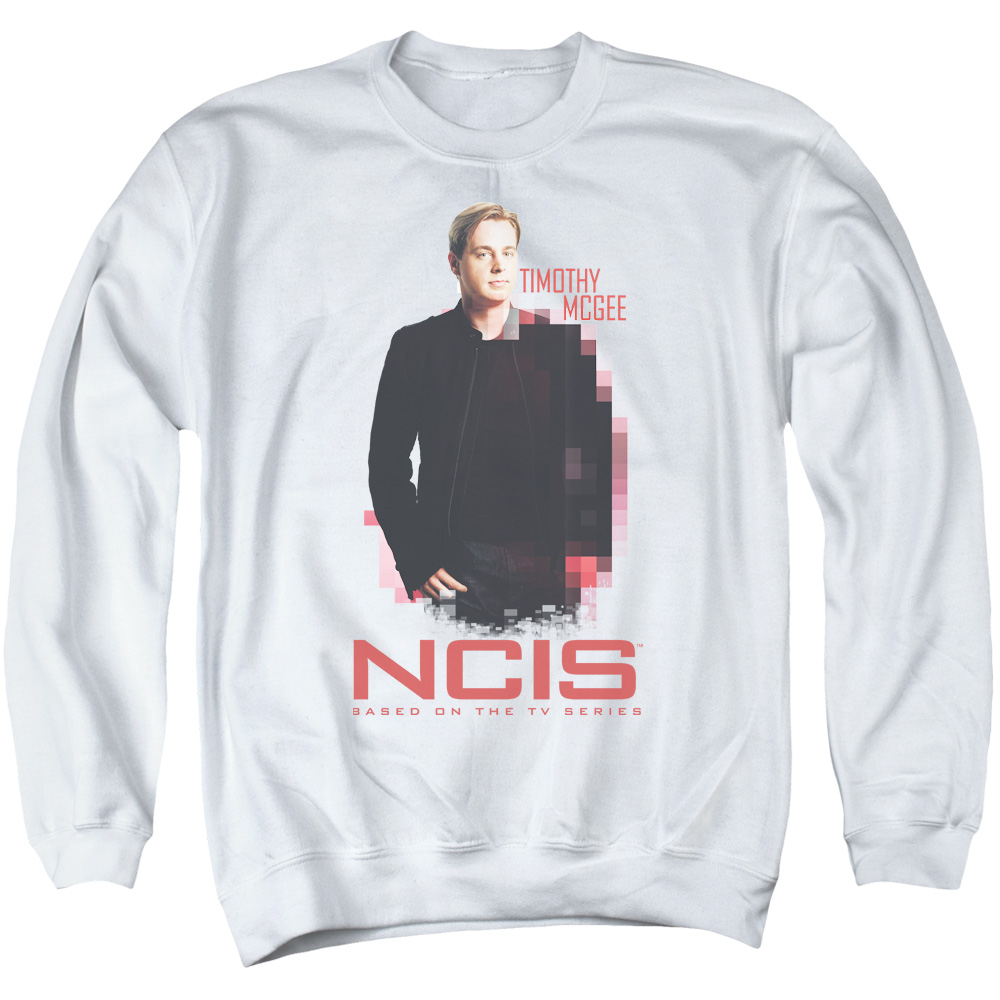 NCIS & Probie Adult Cotton & Polyster Crewneck Sweatshirt, White - Small