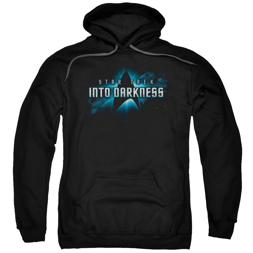 CBS1252-AFTH-8 Star Trek & Into Darkness Logo Adult Cotton & Polyster Pull-Over Hoodie, Black - 5X