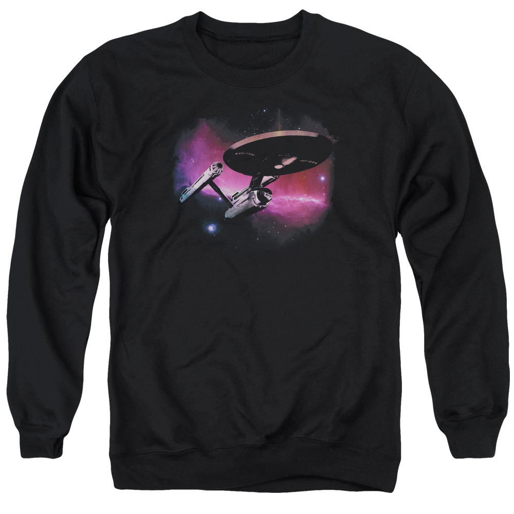Star Trek & Prime Directive Adult Cotton & Polyster Crewneck Sweatshirt, Black - Medium