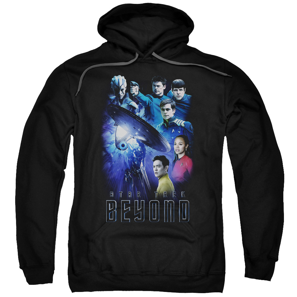 CBS1783-AFTH-2 Star Trek Beyond & Beyond Cast Adult Cotton & Polyster Pull-Over Hoodie, Black - Medium