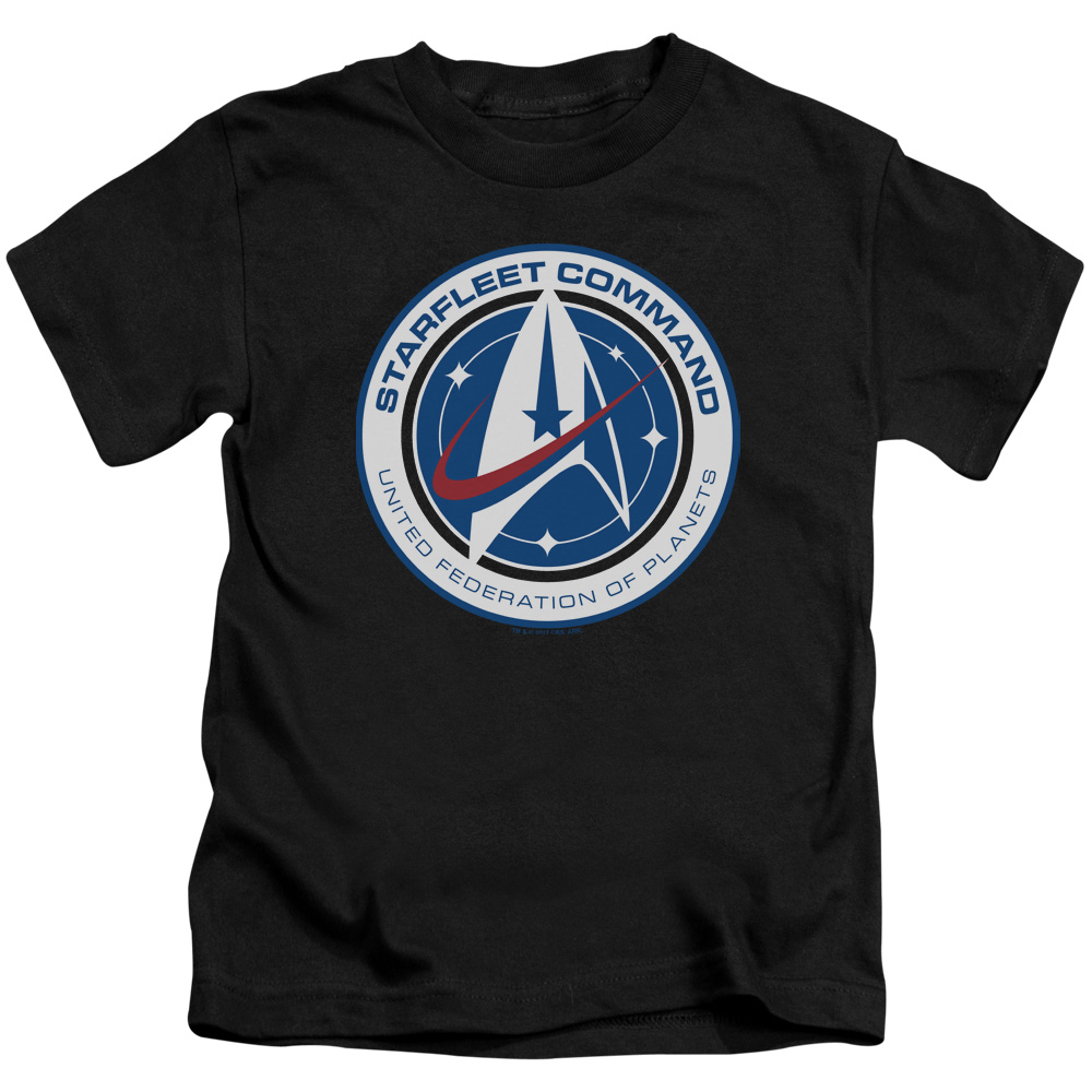 CBS2287-KT-1 Star Trek Discovery & Starfleet Command Short Sleeve Juvenile Cotton 18-1 T-Shirt, Black - Small - 4
