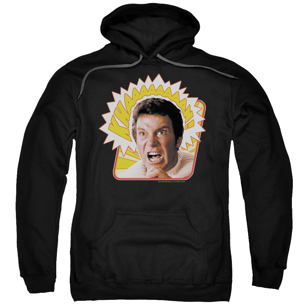 CBS231-AFTH-7 Star Trek & Khaaaaaan Adult Cotton & Polyster Pull-Over Hoodie, Black - 4X -  Trevco