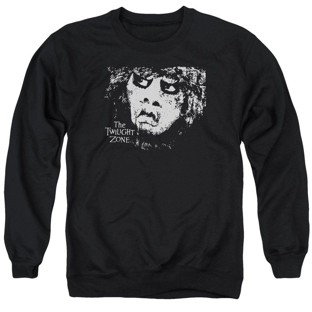 Twilight Zone & Winger Adult Cotton & Polyster Crewneck Sweatshirt, Black - Extra Large