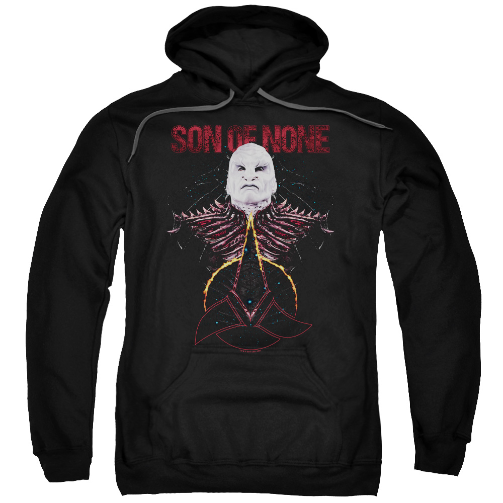 CBS2337-AFTH-6 Star Trek Discovery & Son Of None Adult Cotton & Polyster Pull-Over Hoodie, Black - 3X