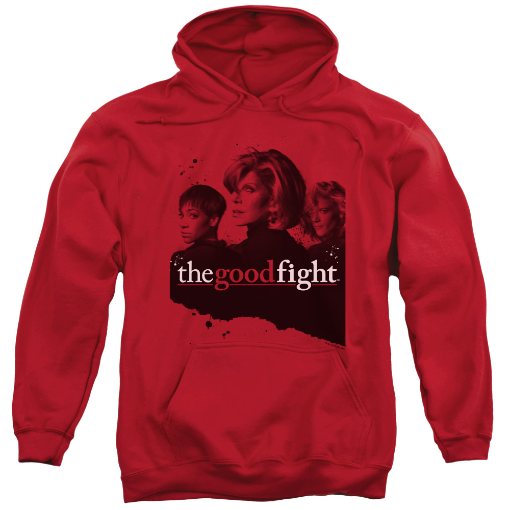 CBS2515-AFTH-4 The Good Fight & Diane Lucca Maia Adult Cotton & Polyster Pull-Over Hoodie, Red - Extra Large