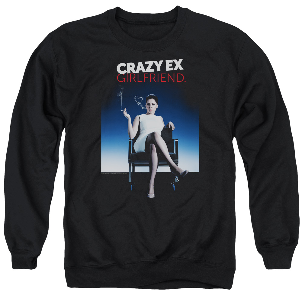 Crazy Ex Girlfriend & Crazy Instinct Adult Cotton & Polyster Crewneck Sweatshirt, Black - 3X