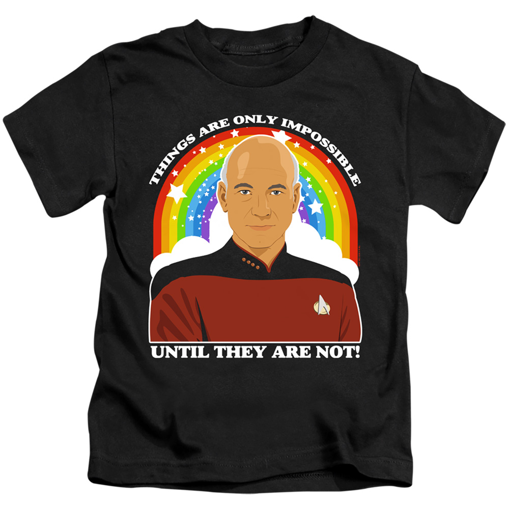 CBS2662-KT-1 Star Trek the Next Generation & Impossible Short Sleeve Juvenile Cotton 18-1 T-Shirt, Black - Small - 4