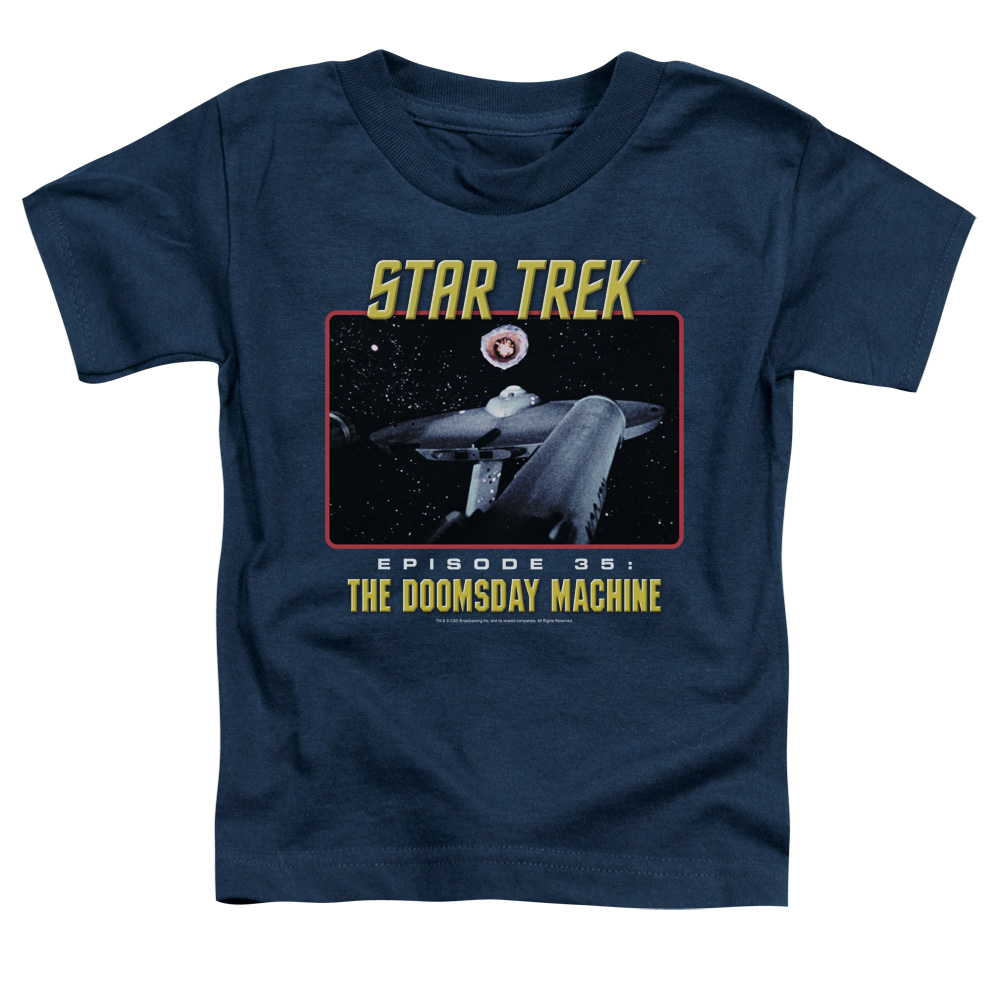 St Original & The Doomsday Machine Short Sleeve Toddler Cotton T-Shirt, Navy - Medium - 3 Toddler