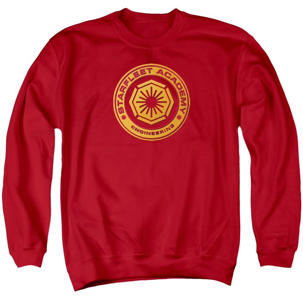 CBS839-AS-3 Star Trek & Engineering Adult Cotton & Polyster Crewneck Sweatshirt, Red - Large