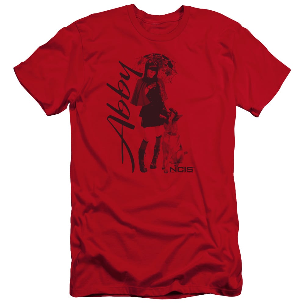CBS917-PSF-3 NCIS & Sunny Day Premium Canvas Adult Cotton Slim Fit 30-1 T-Shirt, Red - Large