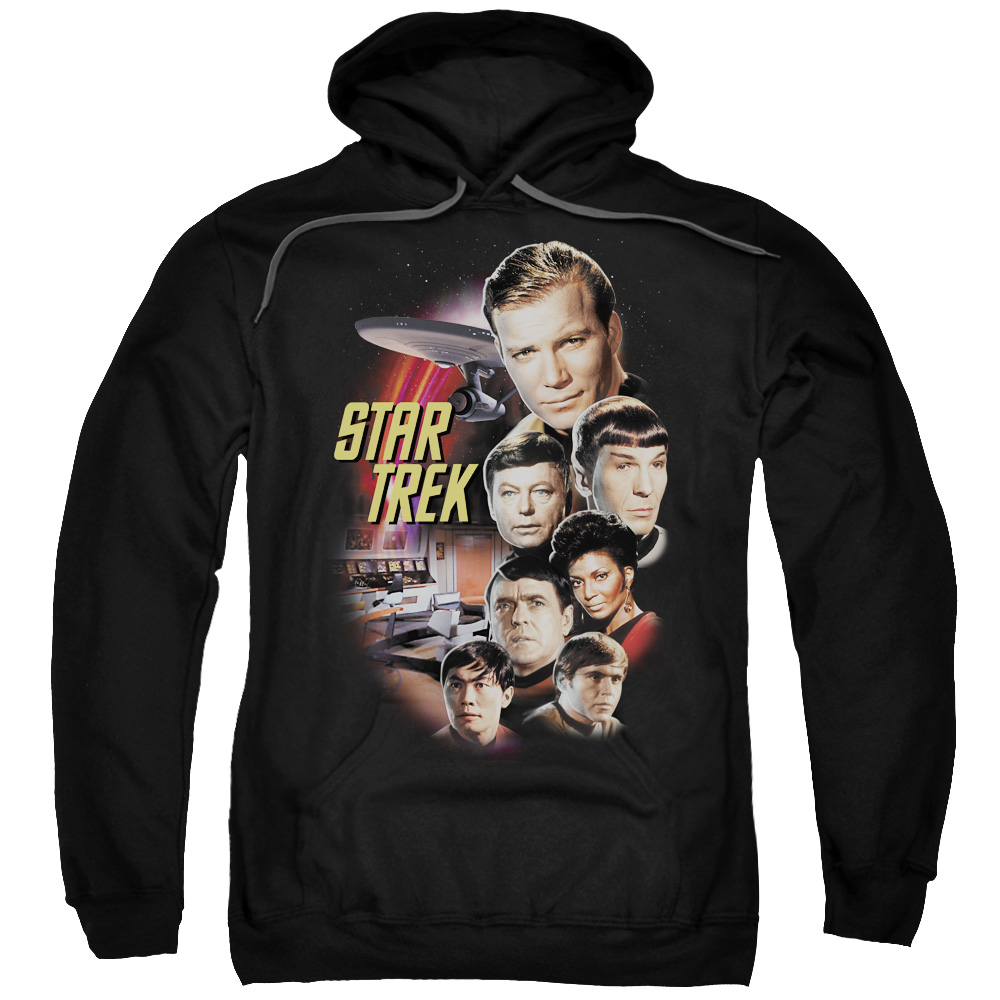 CBS107-AFTH-8 St Original & The Classic Crew Adult Cotton & Polyster Pull-Over Hoodie, Black - 5X