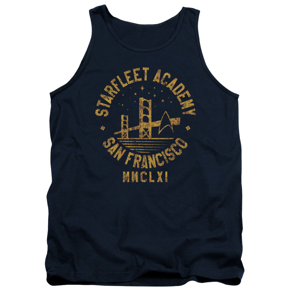 Star Trek & Collegiate Bridge Adult Cotton Tank Top, Navy - Medium
