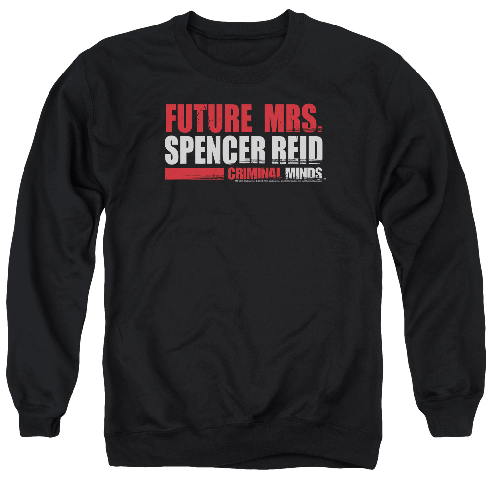 Criminal Minds & Future Bride Adult Cotton & Polyster Crewneck Sweatshirt, Black - Extra Large
