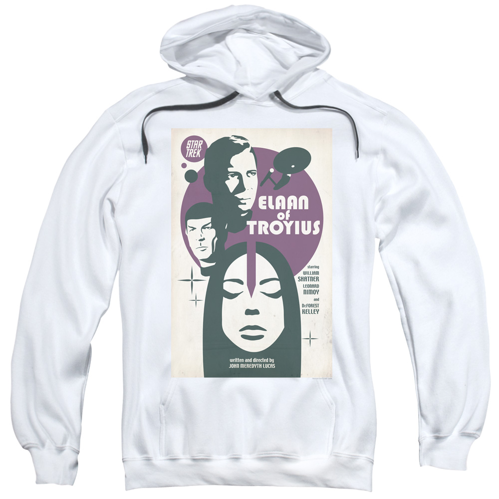 Star Trek & Tos Episode 68 Adult Cotton & Polyster Pull-Over Hoodie, White - Medium