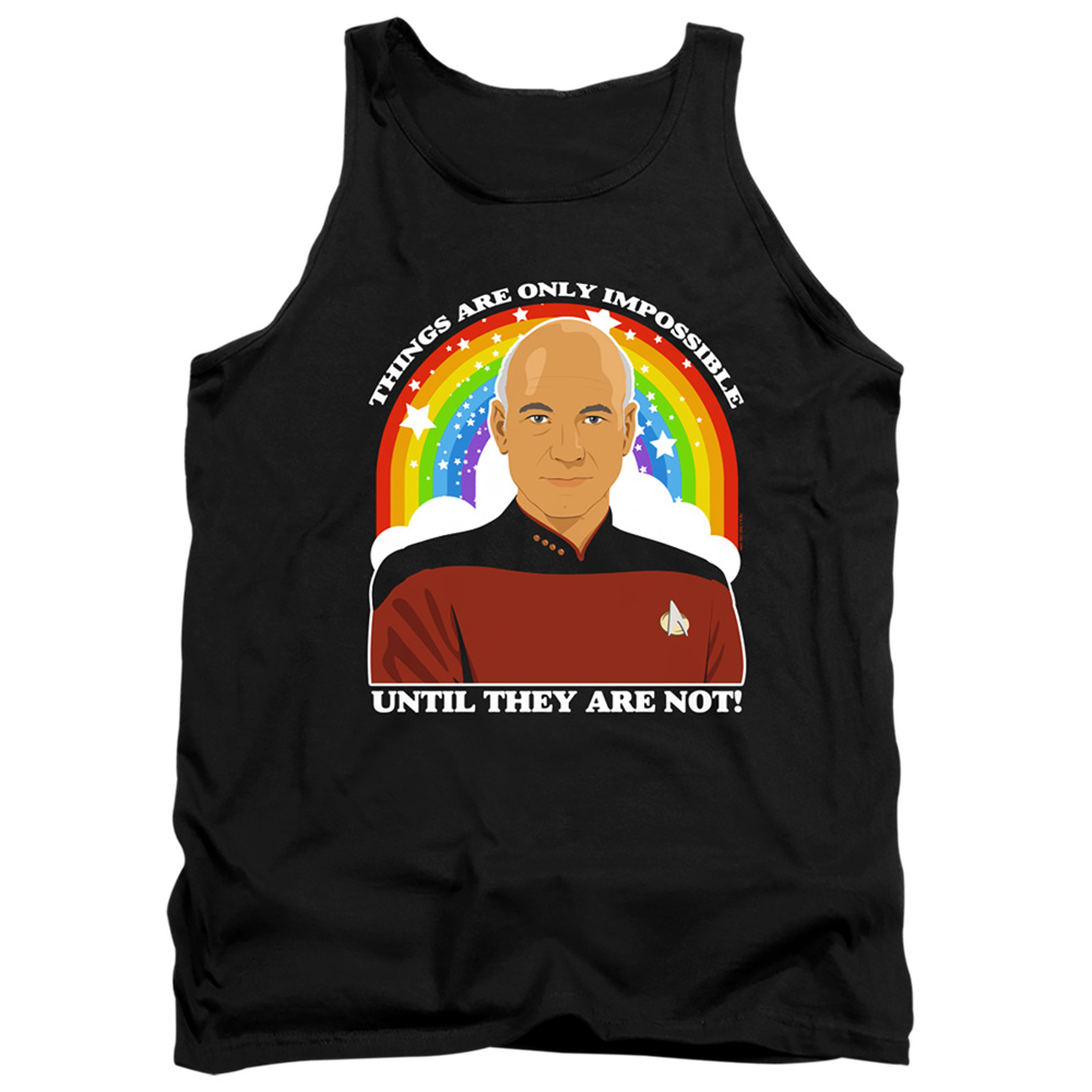 Star Trek The Next Generation & Impossible Adult Cotton Tank Top, Black - 2X
