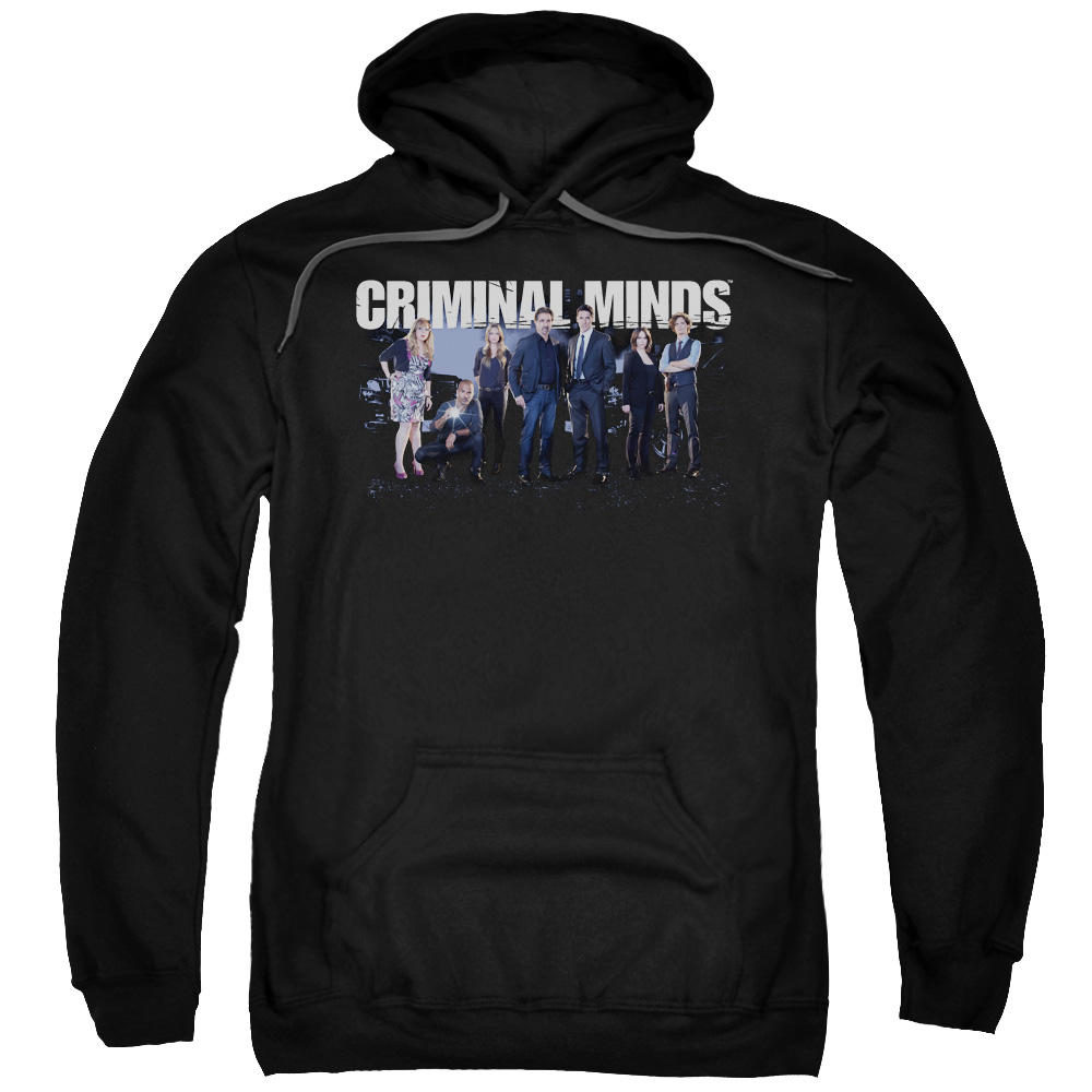 CBS1603-AFTH-7 Criminal Minds & Season 10 Cast Adult Cotton & Polyster Pull-Over Hoodie, Black - 4X -  Trevco