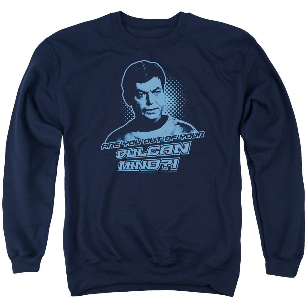 St Original & Vulcan Mind Adult Cotton & Polyster Crewneck Sweatshirt, Navy - 3X