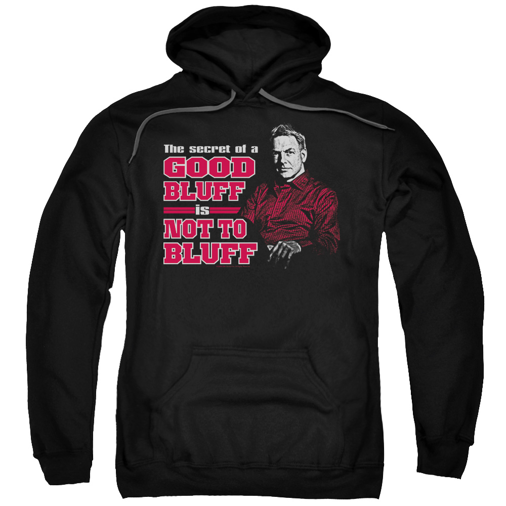 NCIS & No Bluffing Adult Cotton & Polyster Pull-Over Hoodie, Black - 5X