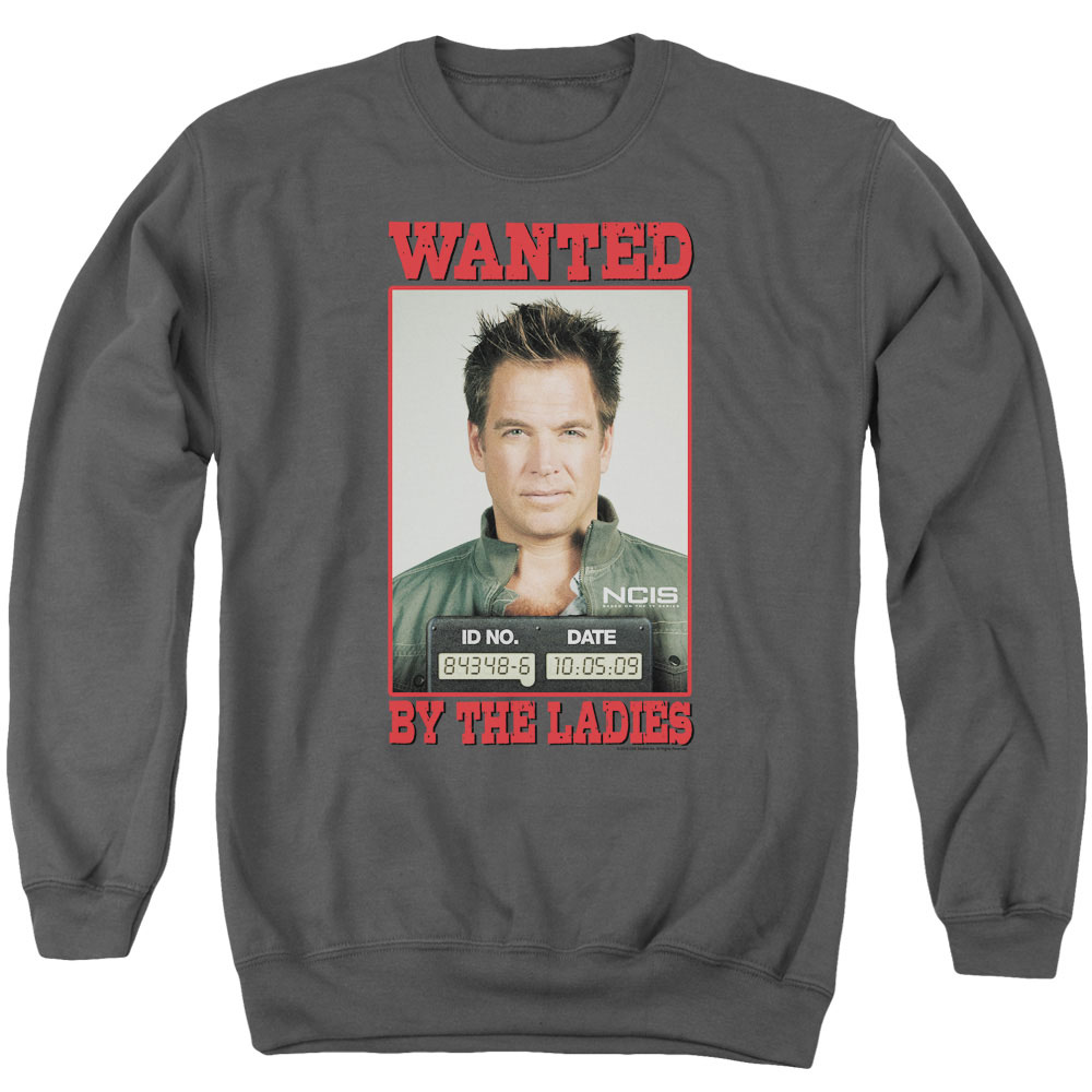 NCIS & Wanted Adult Cotton & Polyster Crewneck Sweatshirt, Charcoal - Medium