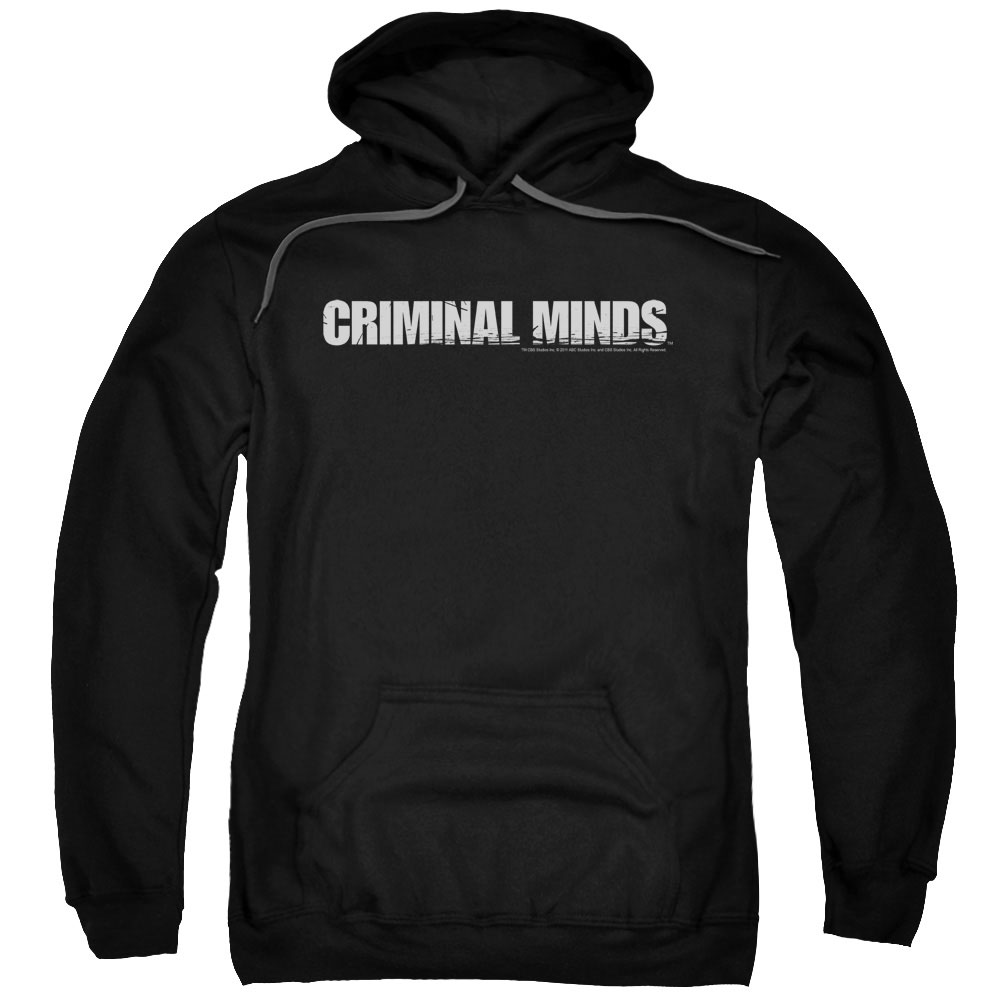 CBS881-AFTH-7 Criminal Minds & Logo Adult Cotton & Polyster Pull-Over Hoodie, Black - 4X -  Trevco