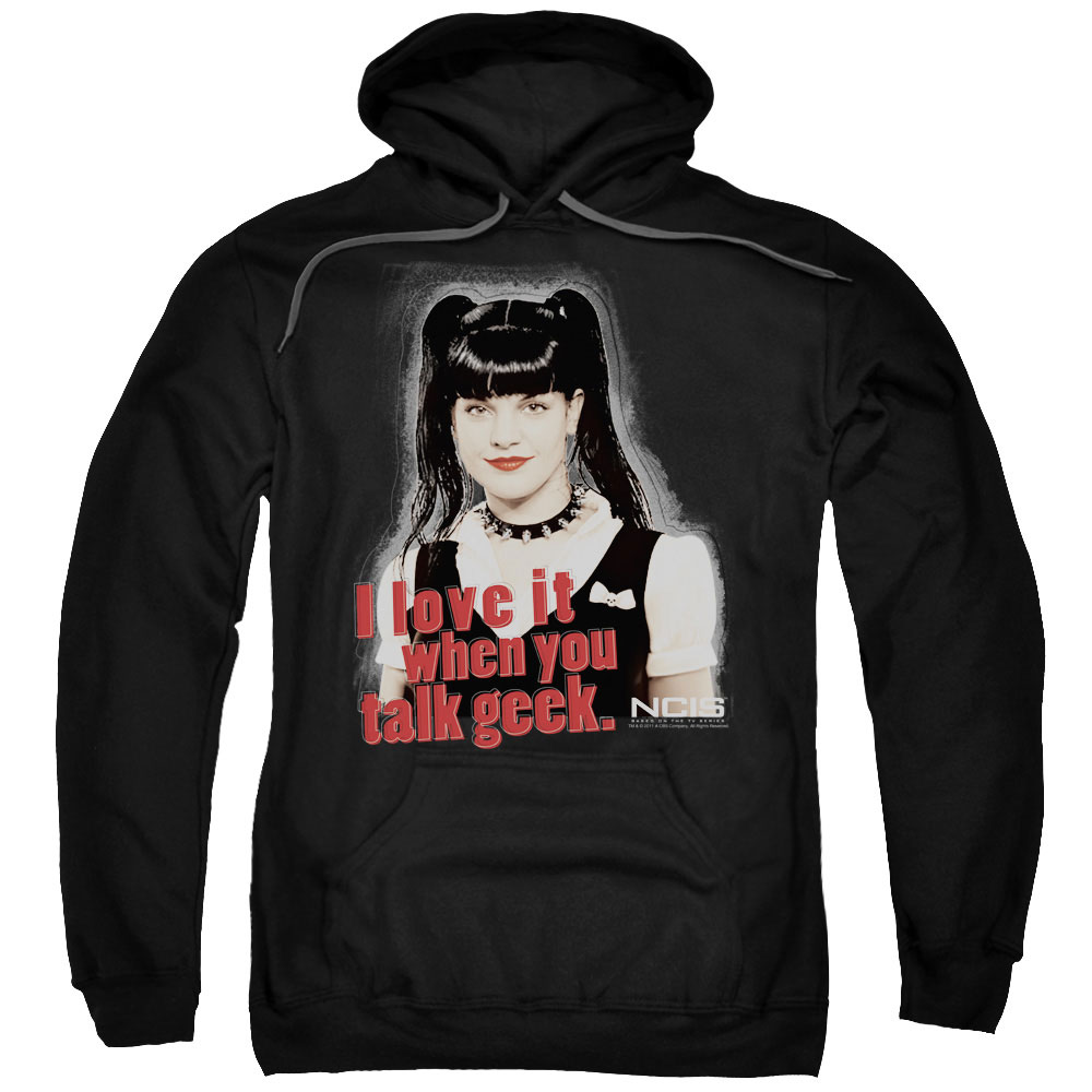 NCIS & Geek Talk Adult Cotton & Polyster Pull-Over Hoodie, Black - 5X