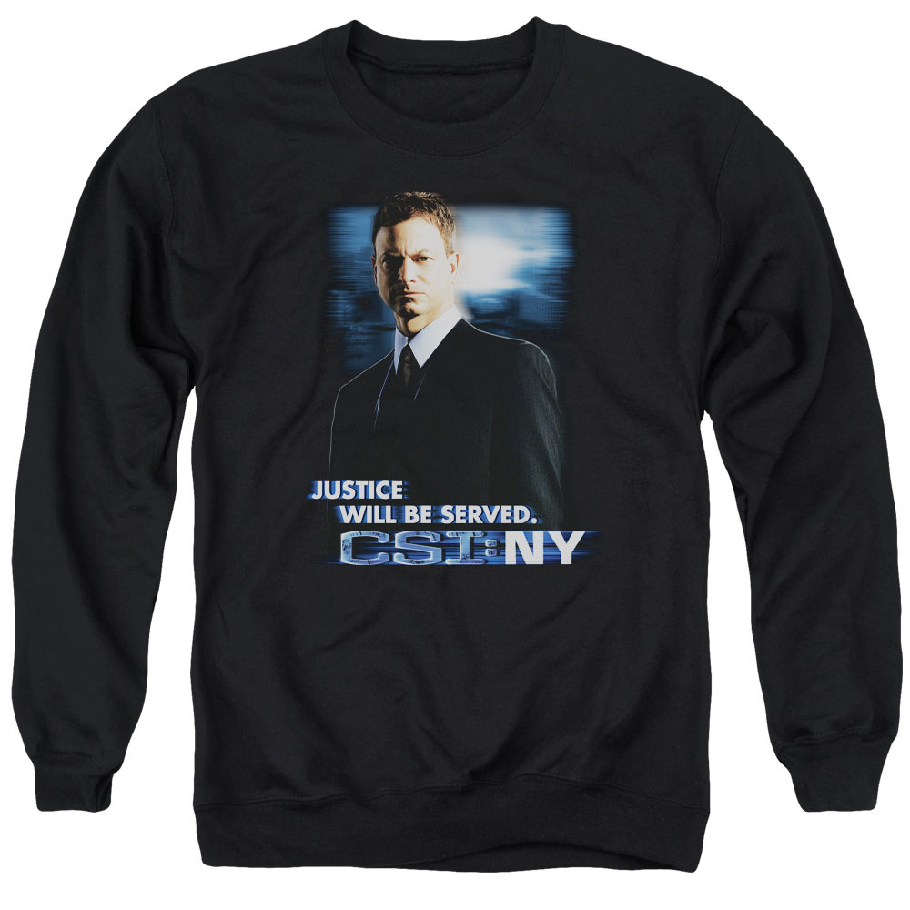 CSI-Ny & Justice Served Adult Cotton & Polyster Crewneck Sweatshirt, Black - Medium