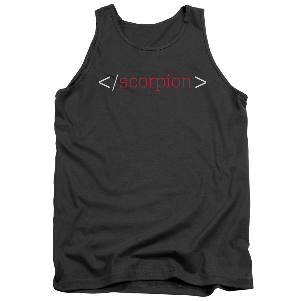Scorpion & Logo Adult Cotton Tank Top, Charcoal - Medium