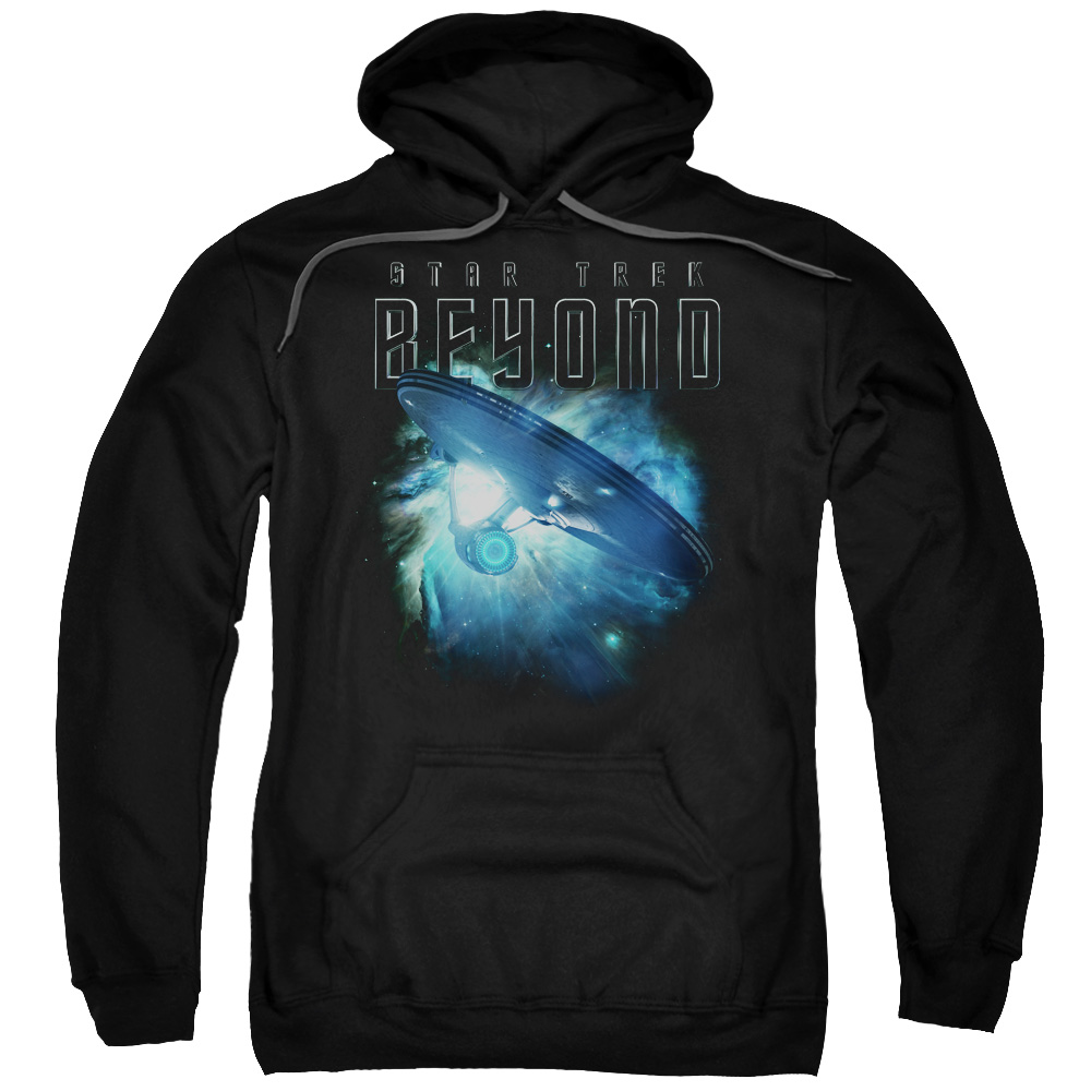 CBS1771-AFTH-3 Star Trek Beyond & Voyage Adult Cotton & Polyster Pull-Over Hoodie, Black - Large