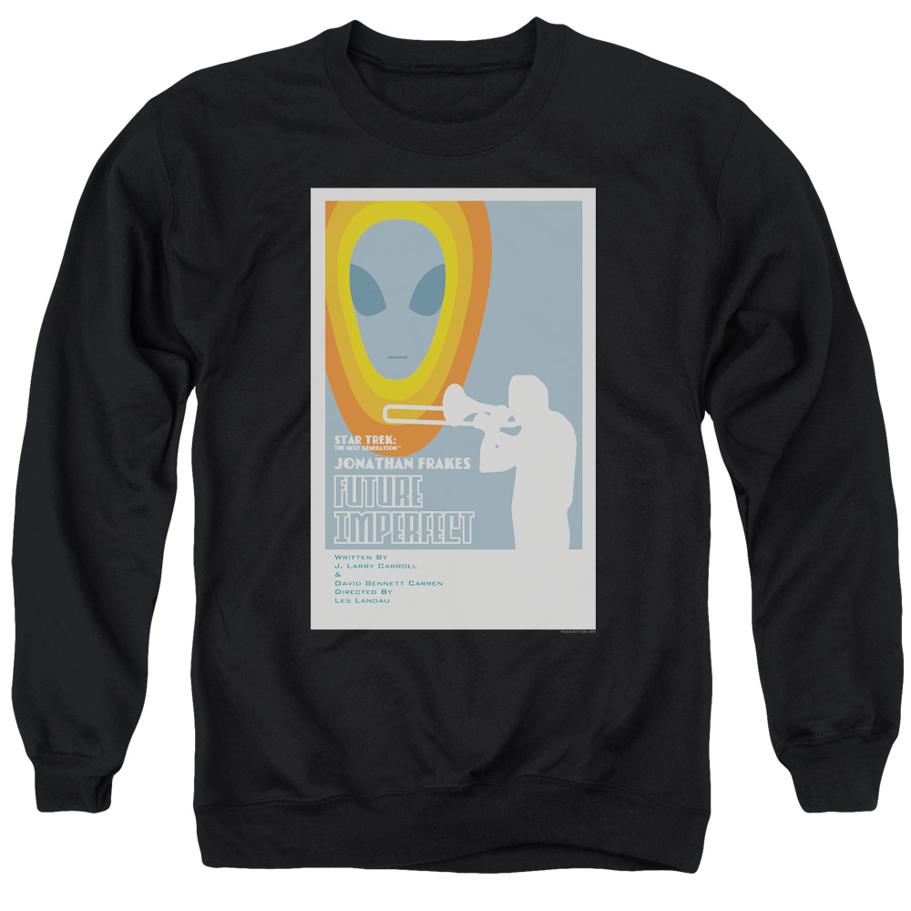 Star Trek & Tng Season 4 Episode 8 Adult Cotton & Polyster Crewneck Sweatshirt, Black - 2X