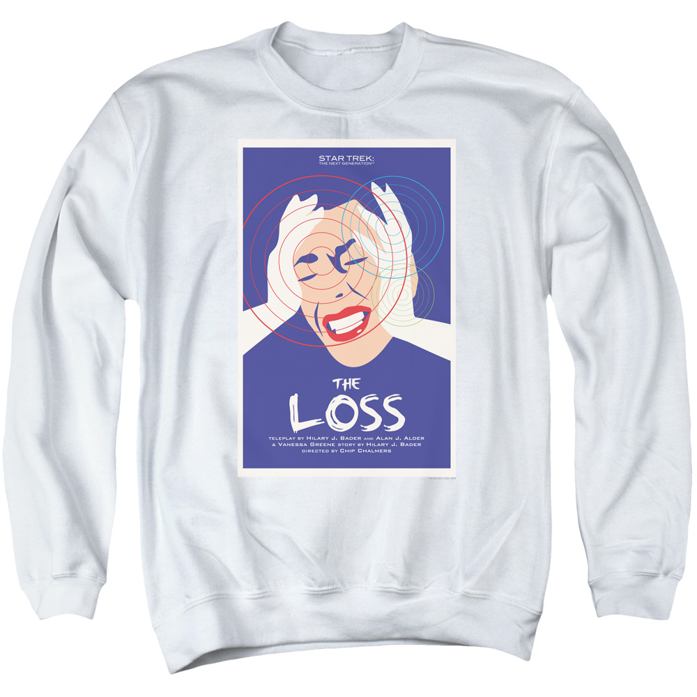 Star Trek & Tng Season 4 Episode 10 Adult Cotton & Polyster Crewneck Sweatshirt, White - Extra Large