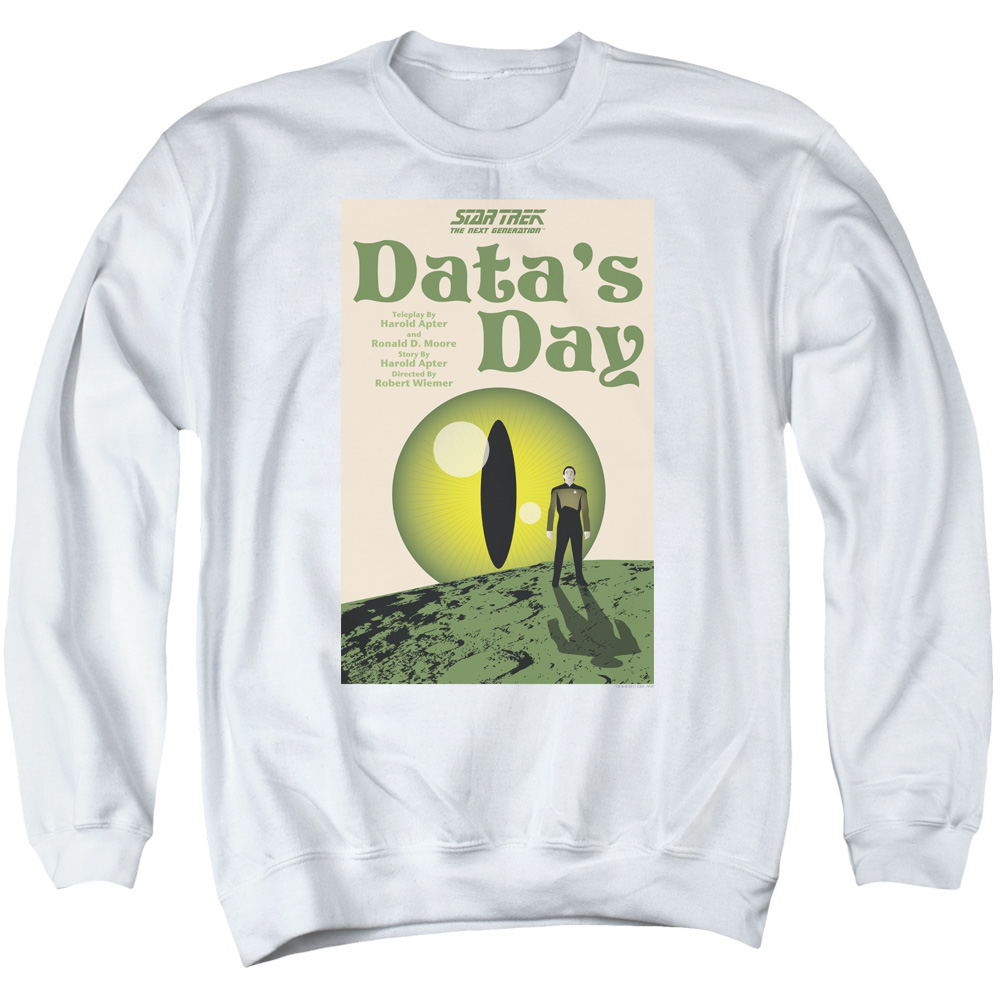 Star Trek & Tng Season 4 Episode 11 Adult Cotton & Polyster Crewneck Sweatshirt, White - Small