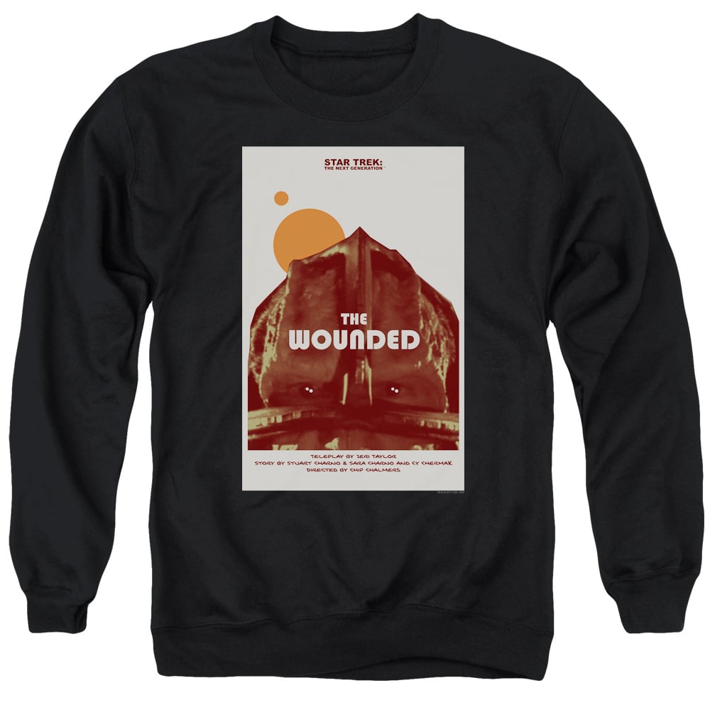 Star Trek & Tng Season 4 Episode 12 Adult Cotton & Polyster Crewneck Sweatshirt, Black - 3X
