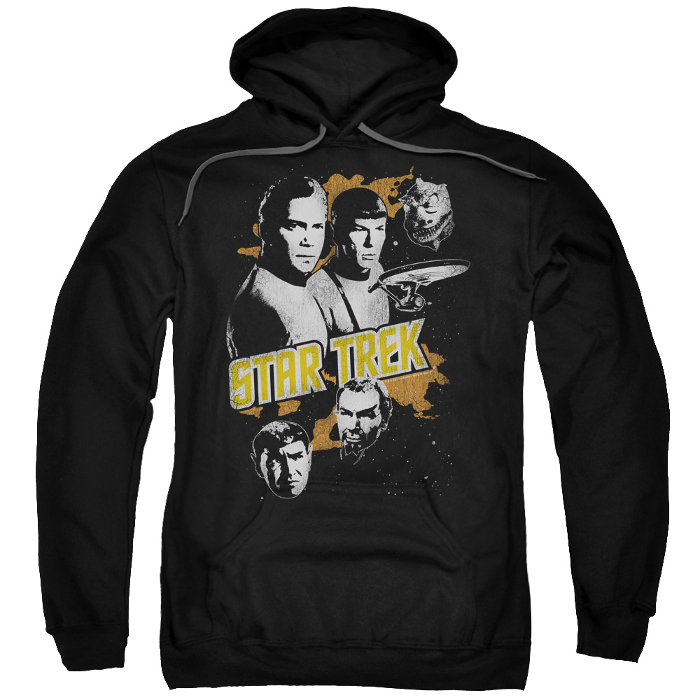 CBS350-AFTH-8 Star Trek & Graphic Good Vs Evil Adult Cotton & Polyster Pull-Over Hoodie, Black - 5X